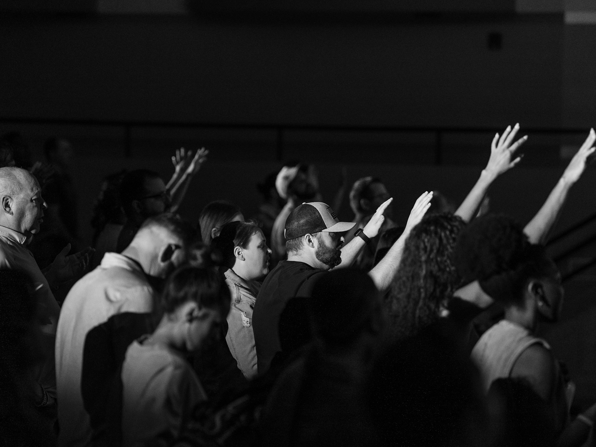 Congregation at Sunday service